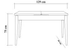 Shundrea Spisegruppe 4 deler 75 cm