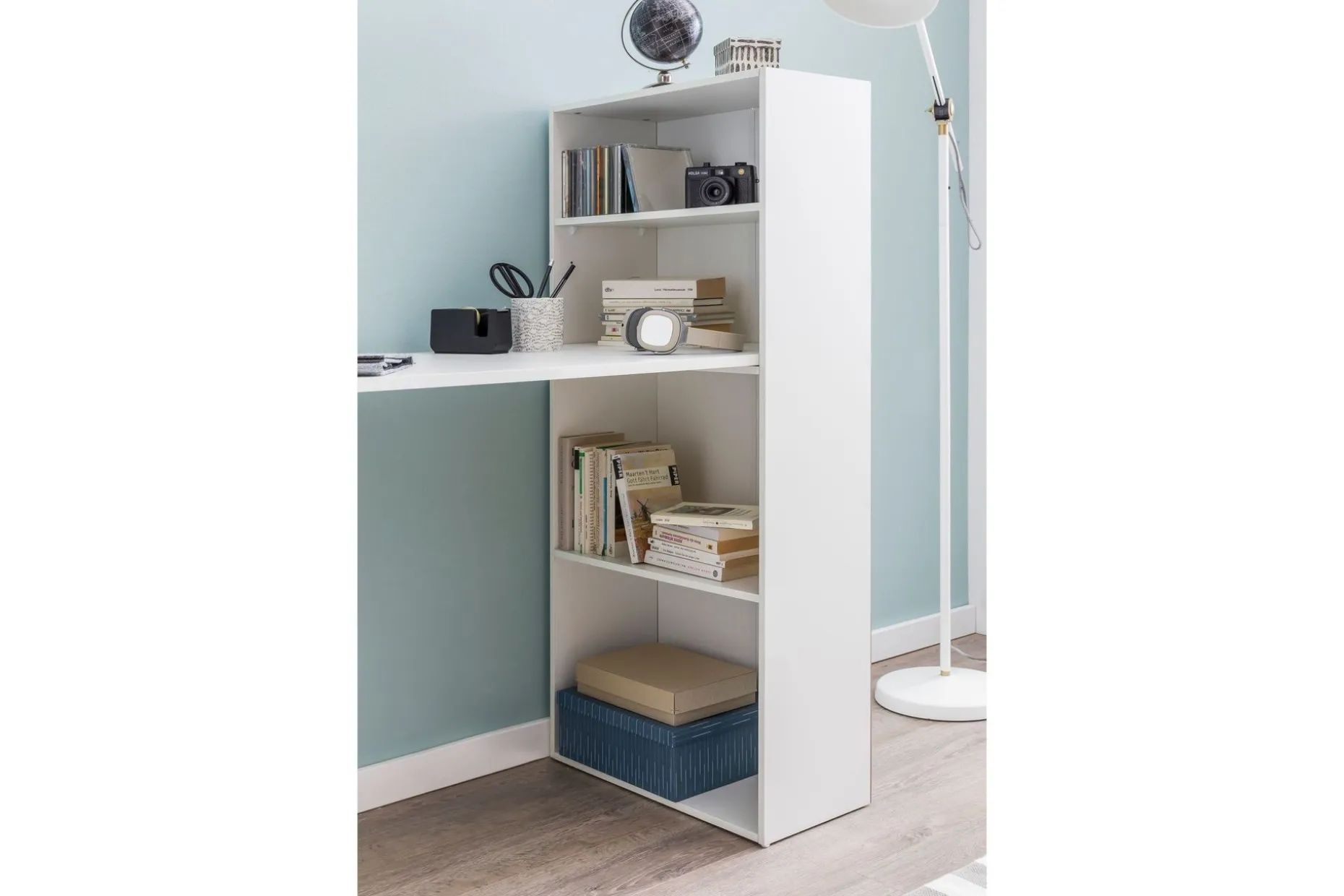 Shuping Skrivebord 120 cm med Oppbevaringshyller