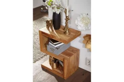 Sidebord Wohnling Heltre, S kube, landlig stil Akasie
