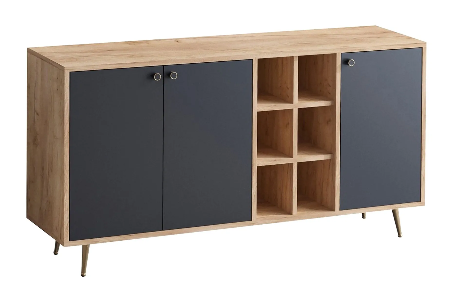 Sidobord Ek|Svart