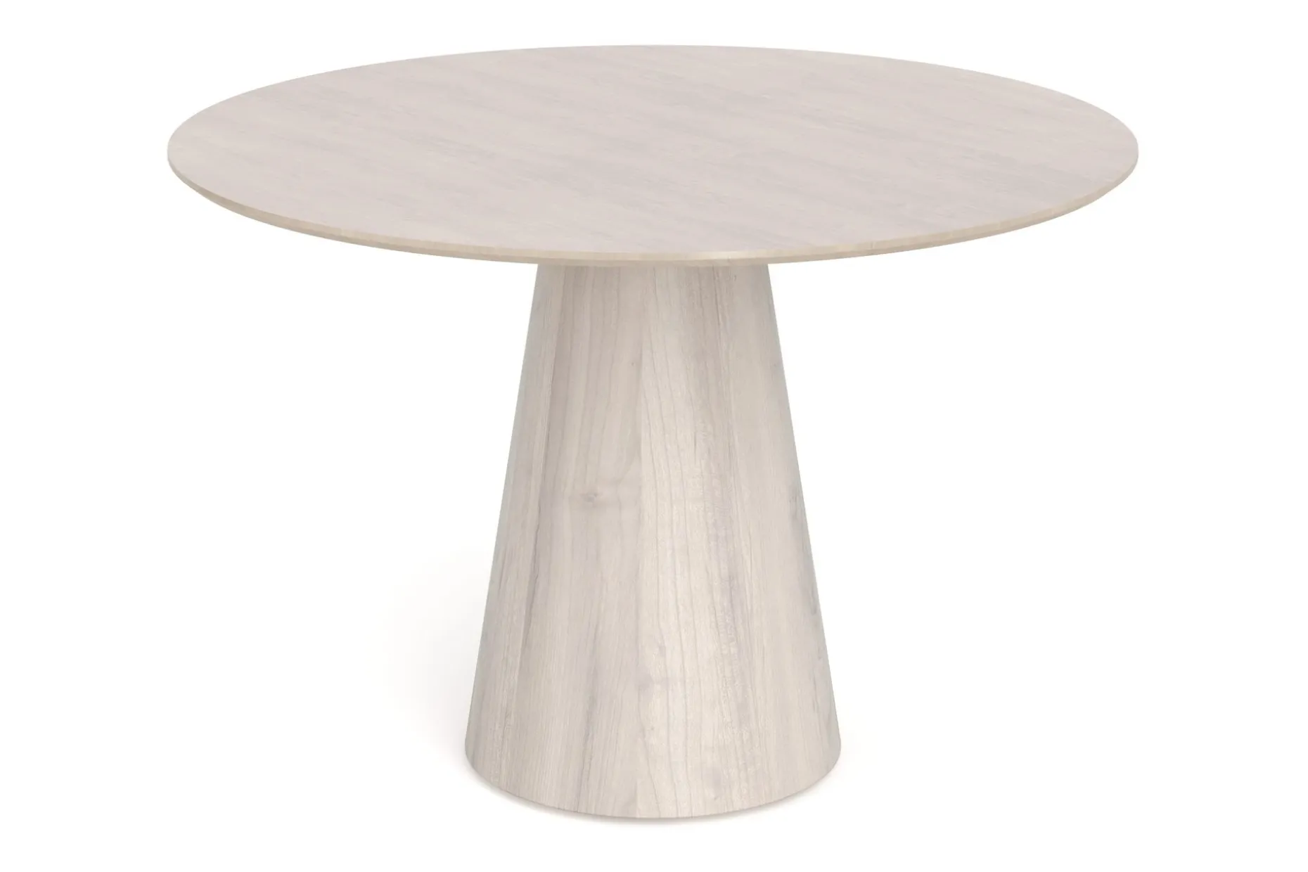 Siena spisegruppe rund 110 cm hvitlasert med 4 Build spisestoler