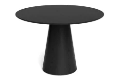 Siena spisegruppe rund 110 cm svart med 4 Karol spisestoler