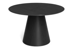 Siena spisegruppe rund 150 cm svart med 6 Karol spisestoler
