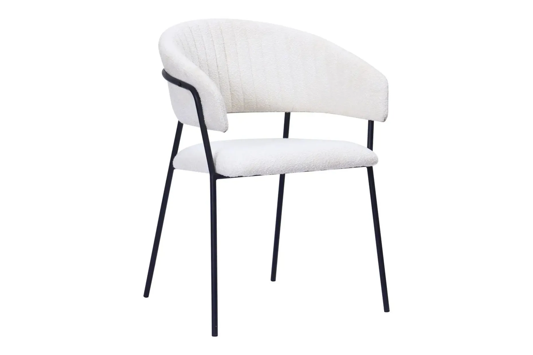 Siena spisegruppe rund 130 cm svart med 6 Karol spisestoler