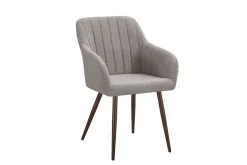 Siena spisegruppe rund 130 cm valnøtt med 6 Filippa spisestoler