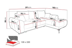 Simerly Sofa med Divan 3-seter
