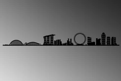 Singapore Skyline Veggdekor