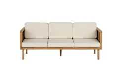 3-sitssoffa Beliani Baratti Light wood||Beige