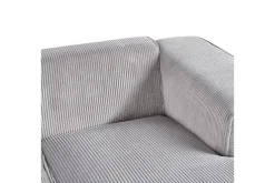 3-sitssoffa Beliani Dolva Grå, svart, Vänstervänd Grey