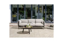 3-sitssoffa Beliani Esperia Grey, Black