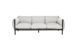 3-sitssoffa Beliani Esperia Grey, Black