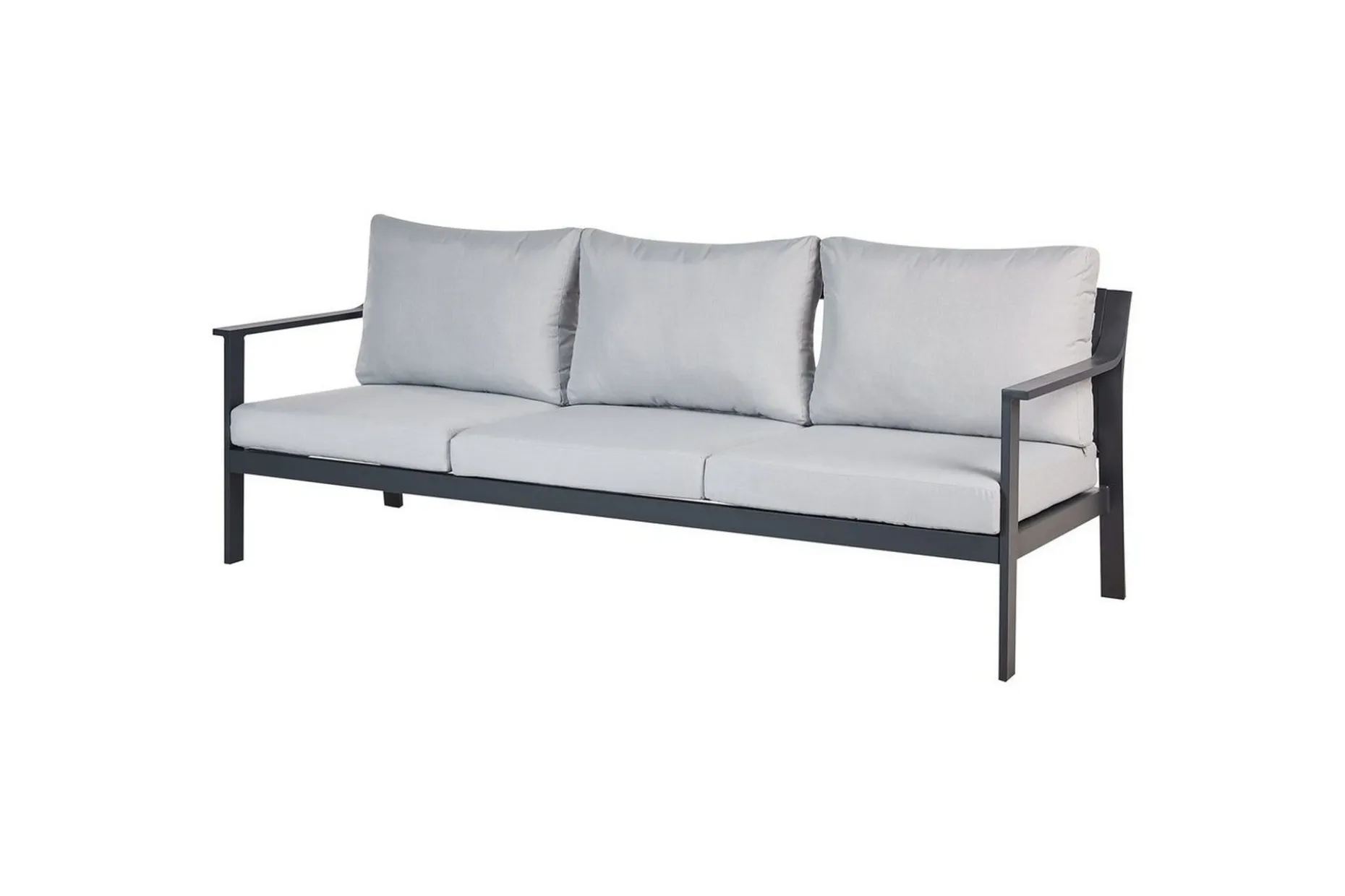 3-sitssoffa Beliani Kiato Grå/svart Light grey||Black