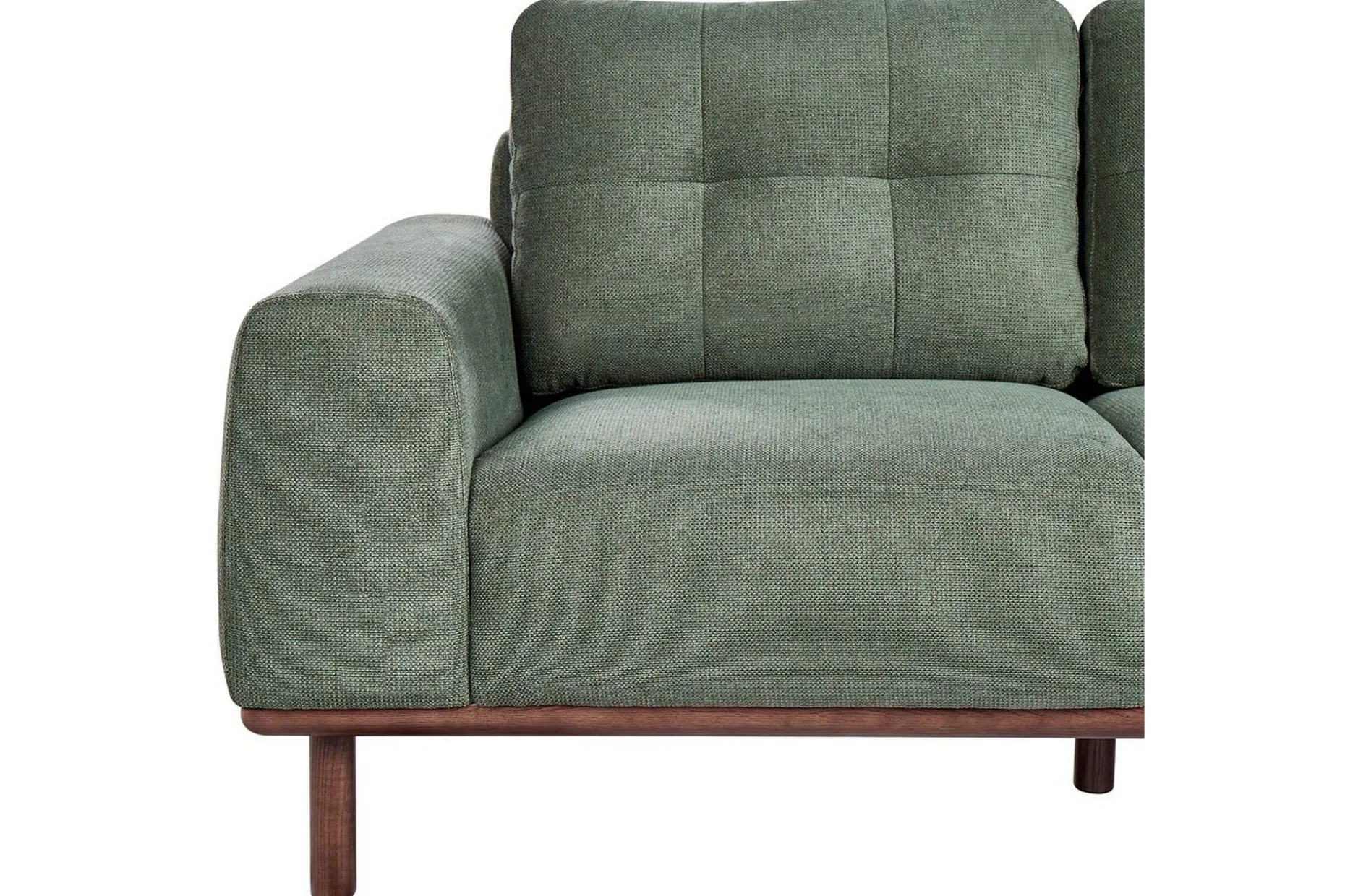 2-sitssoffa Beliani Laurila Beige, mörkt trä Green||Dark colored wood