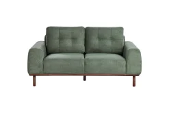 2-sitssoffa Beliani Laurila Beige, mörkt trä Green||Dark colored wood