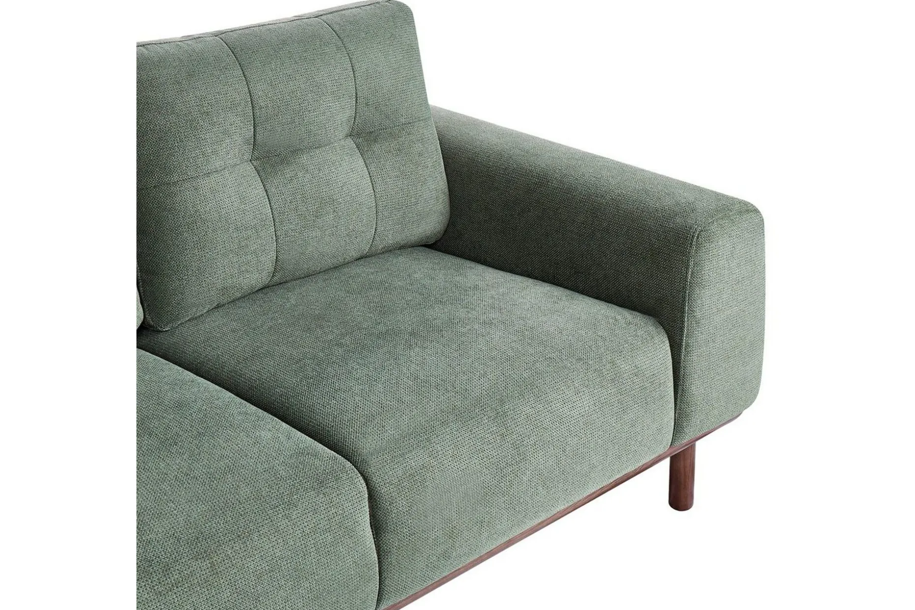 2-sitssoffa Beliani Laurila Beige, mörkt trä Green||Dark colored wood
