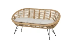 2-sitssoffa Beliani Maratea Natural||Black||Beige