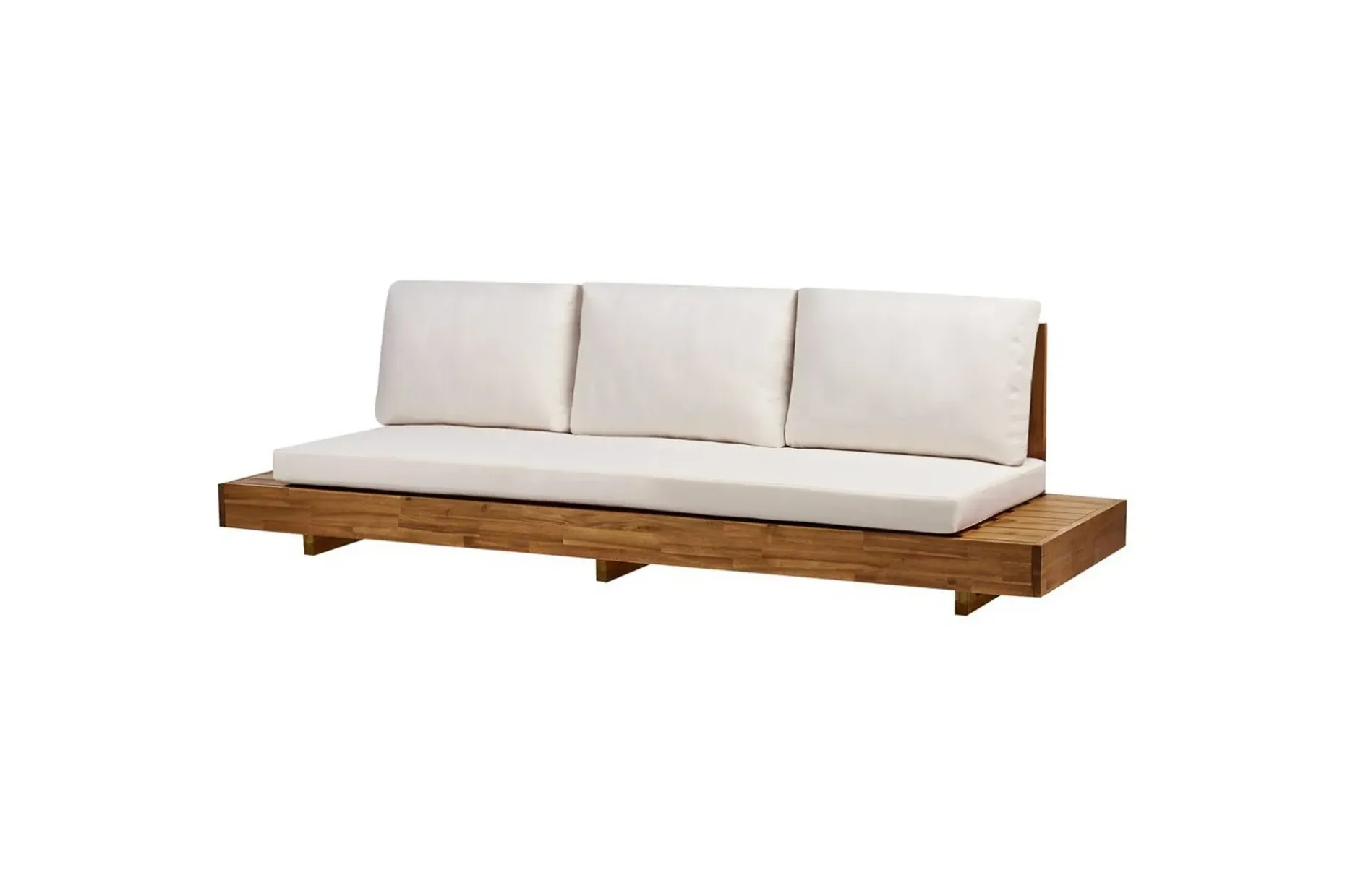 3-sitssoffa Beliani Marettimo Light wood||White