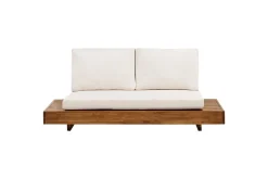2-sitssoffa Beliani Marettimo Light wood, White