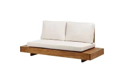 2-sitssoffa Beliani Marettimo Light wood, White