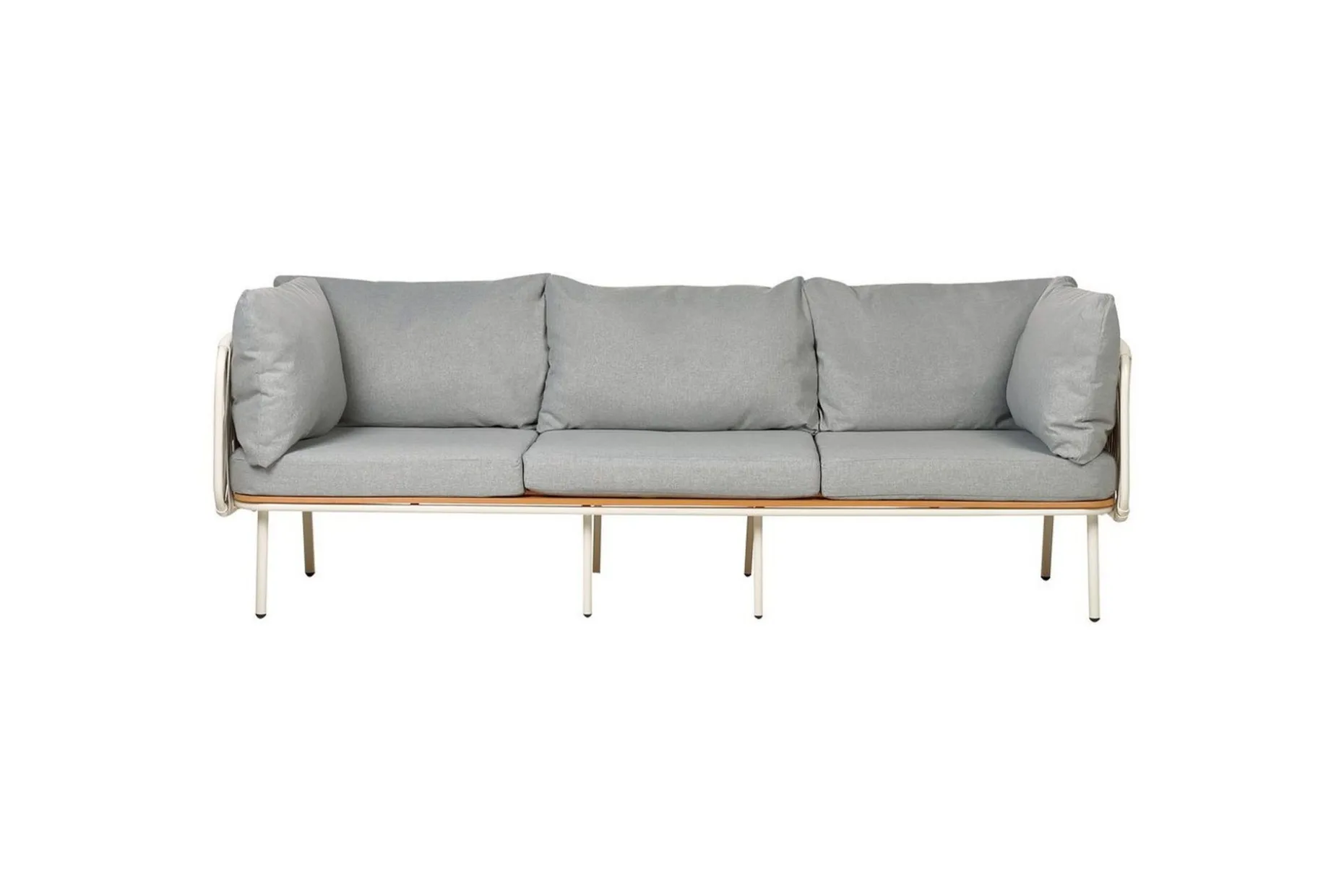 3-sitssoffa Beliani Senise Grey||White||Light wood