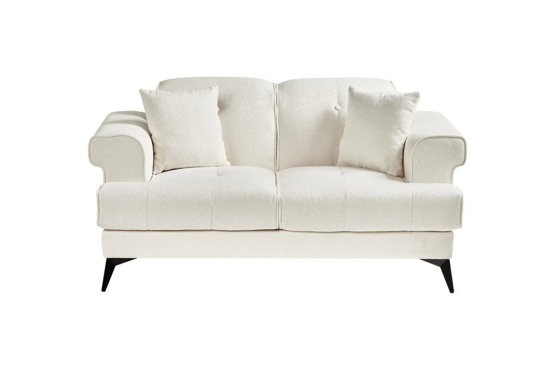 2-sitssoffa Beliani Skive Beige White||Black
