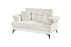 2-sitssoffa Beliani Skive Beige White||Black