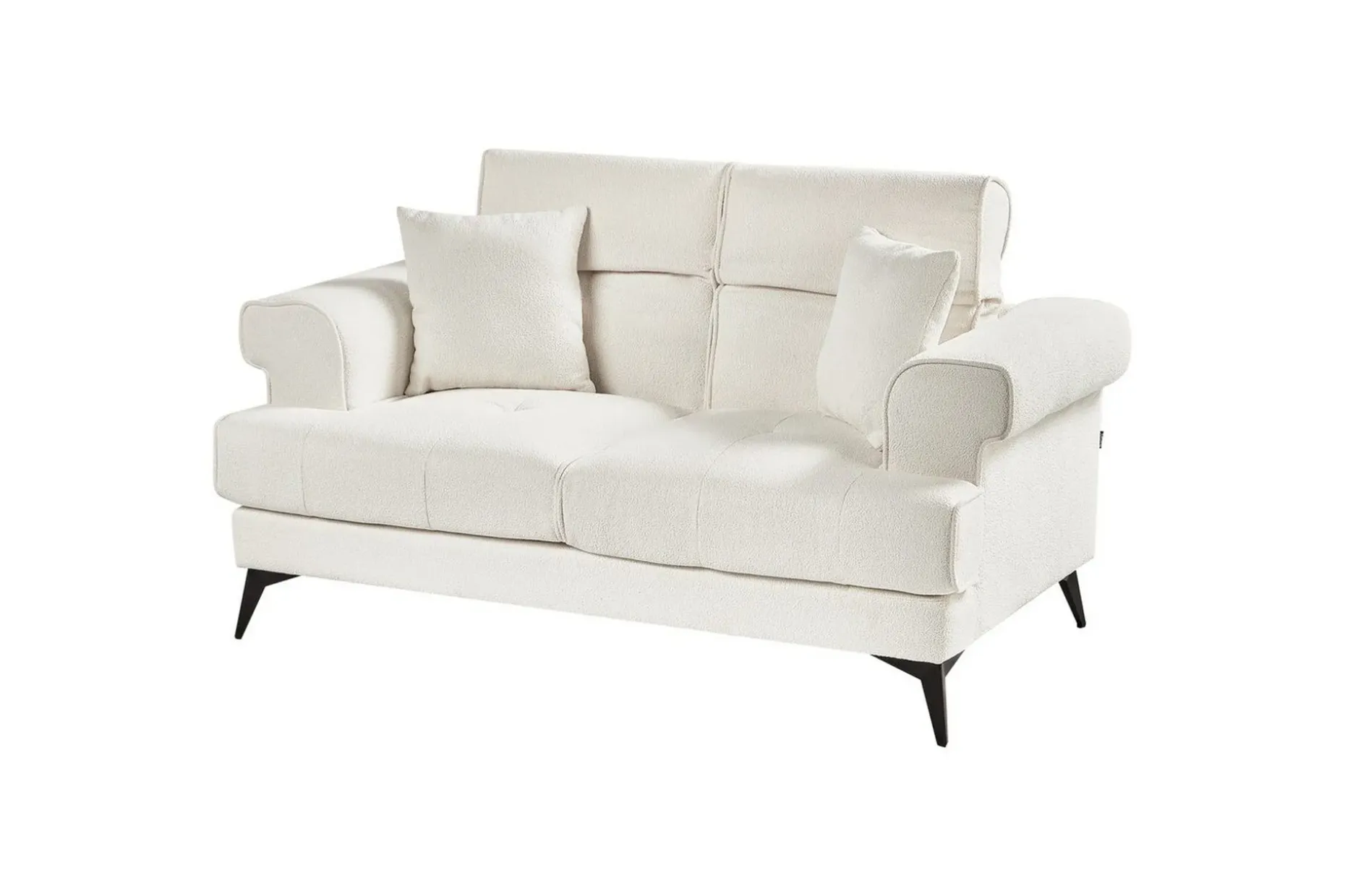 2-sitssoffa Beliani Skive Beige White||Black