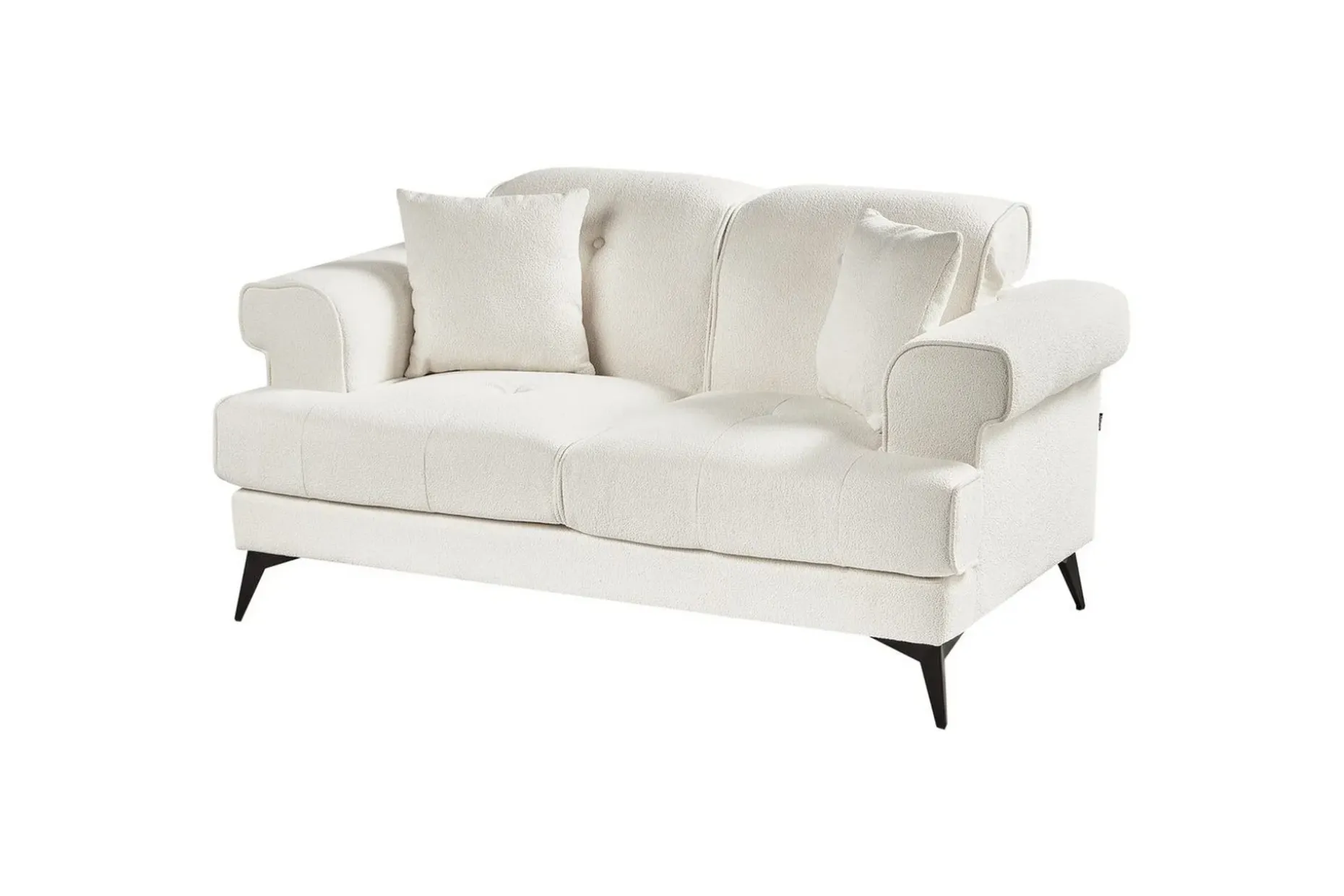2-sitssoffa Beliani Skive Beige White||Black