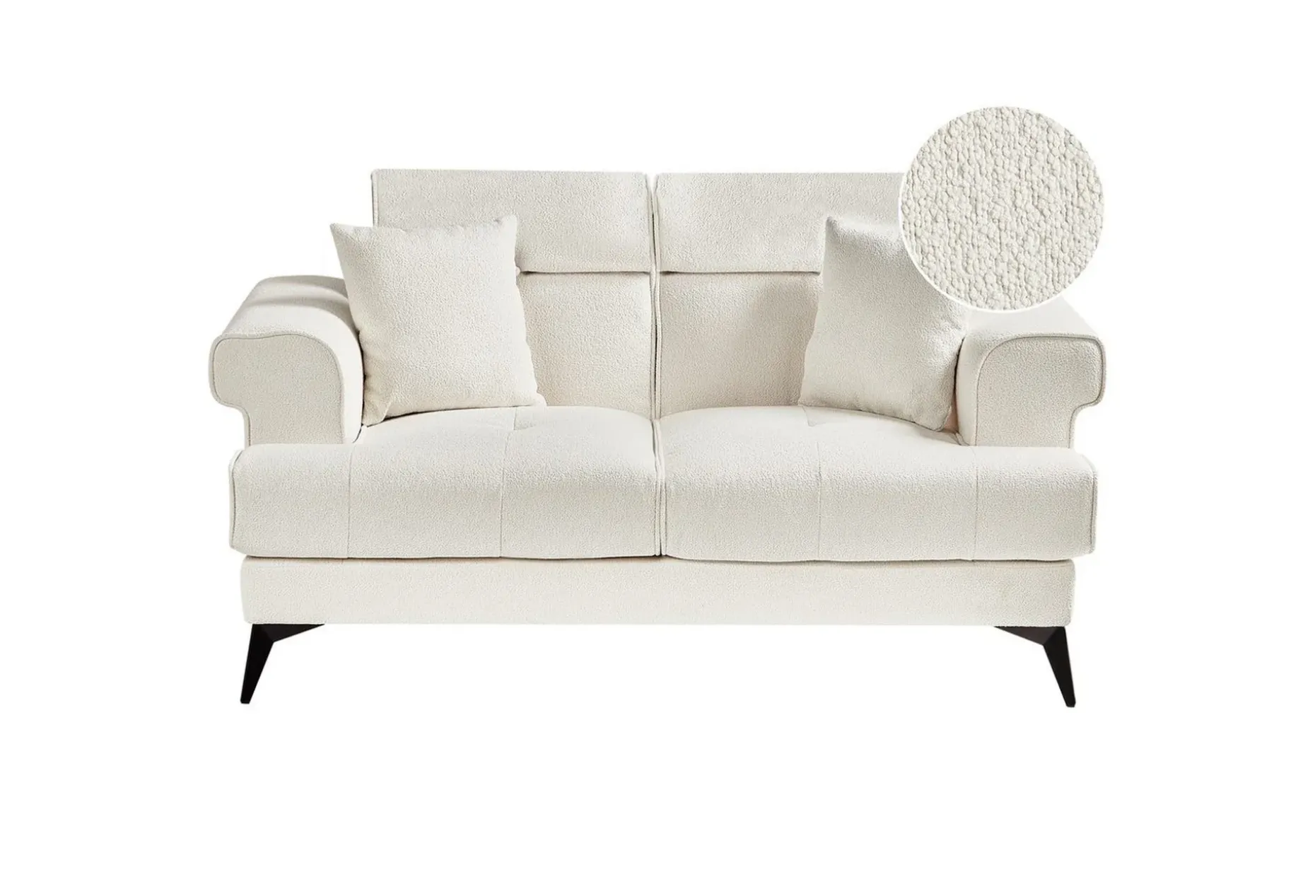 2-sitssoffa Beliani Skive Beige White||Black