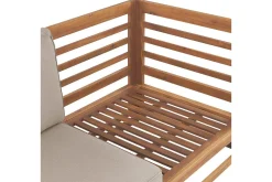 2-sitssoffa Beliani Trani Ljus trä/grått/beige Light wood||Grey||Beige