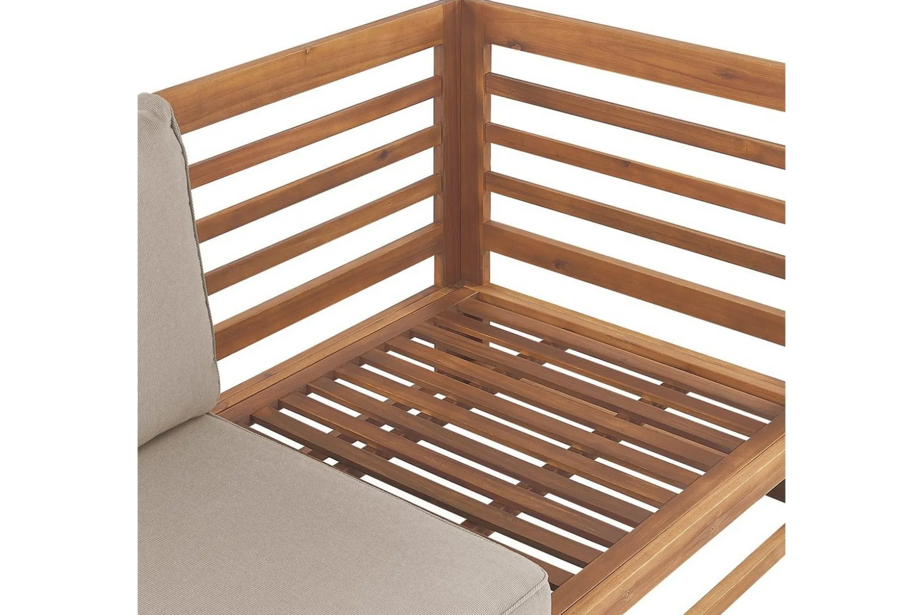 2-sitssoffa Beliani Trani Ljus trä/grått/beige Light wood||Grey||Beige