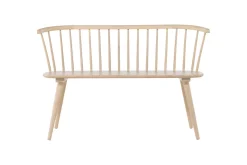 Sittebenk med ryggstøtte Venture Home Bobby sittebenk 120 cm Whitewash Hvitvasket