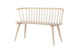 Sittebenk med ryggstøtte Venture Home Bobby sittebenk 120 cm Whitewash Hvitvasket