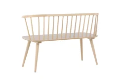 Sittebenk med ryggstøtte Venture Home Bobby sittebenk 120 cm Whitewash Hvitvasket