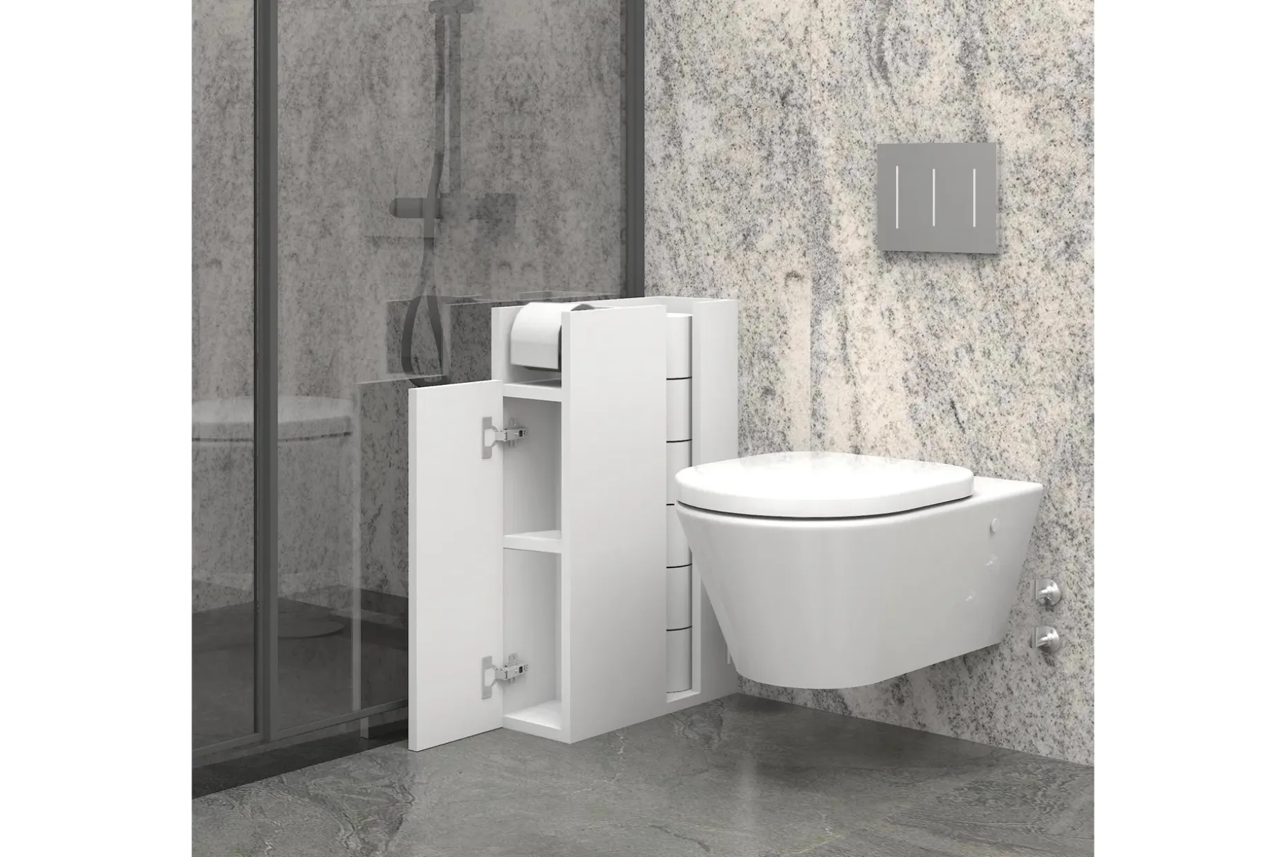 Siurana Baderomsoppbevaring 42x66 cm 3 Hyller