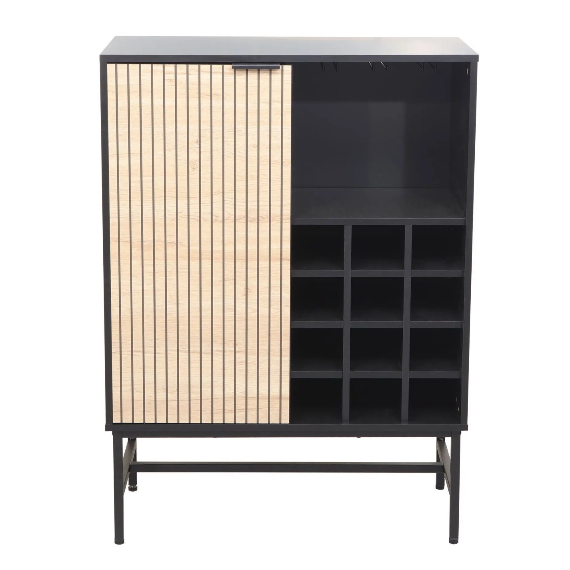 Skap HOME4YOU Helve med vinreol 80x40x110 cm melamin