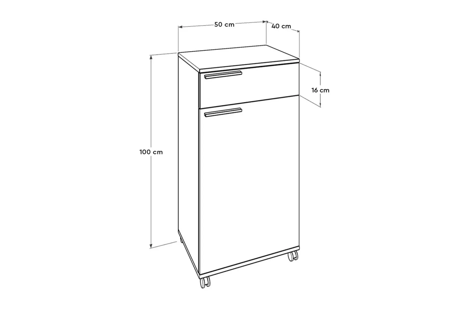 Skap 50x100 cm