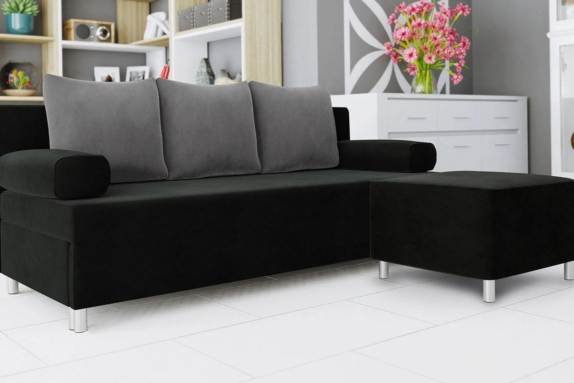Skatteg Sofa med Puff