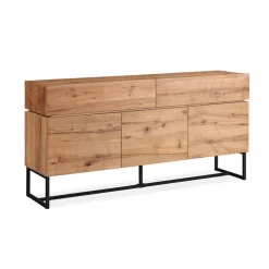 Skjenk HOME4YOU Byron 160x41x80 cm eik