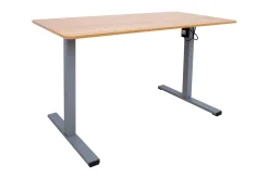 Skrivebord Ergo Optimal med motor 120x60 cm Eik/Grå