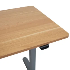 Skrivebord HOME4YOU Ergo Light med 1 motor 120x60x73-118 cm Eik/sølvgrå