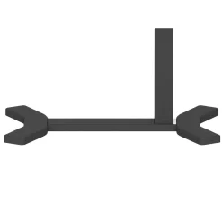 Skrivebord HOME4YOU Ergo med ett ben 70x40x67,5-106 cm manuell, svart