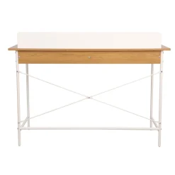 Skrivebord HOME4YOU Ferdie 120x48x88 cm ask/hvit