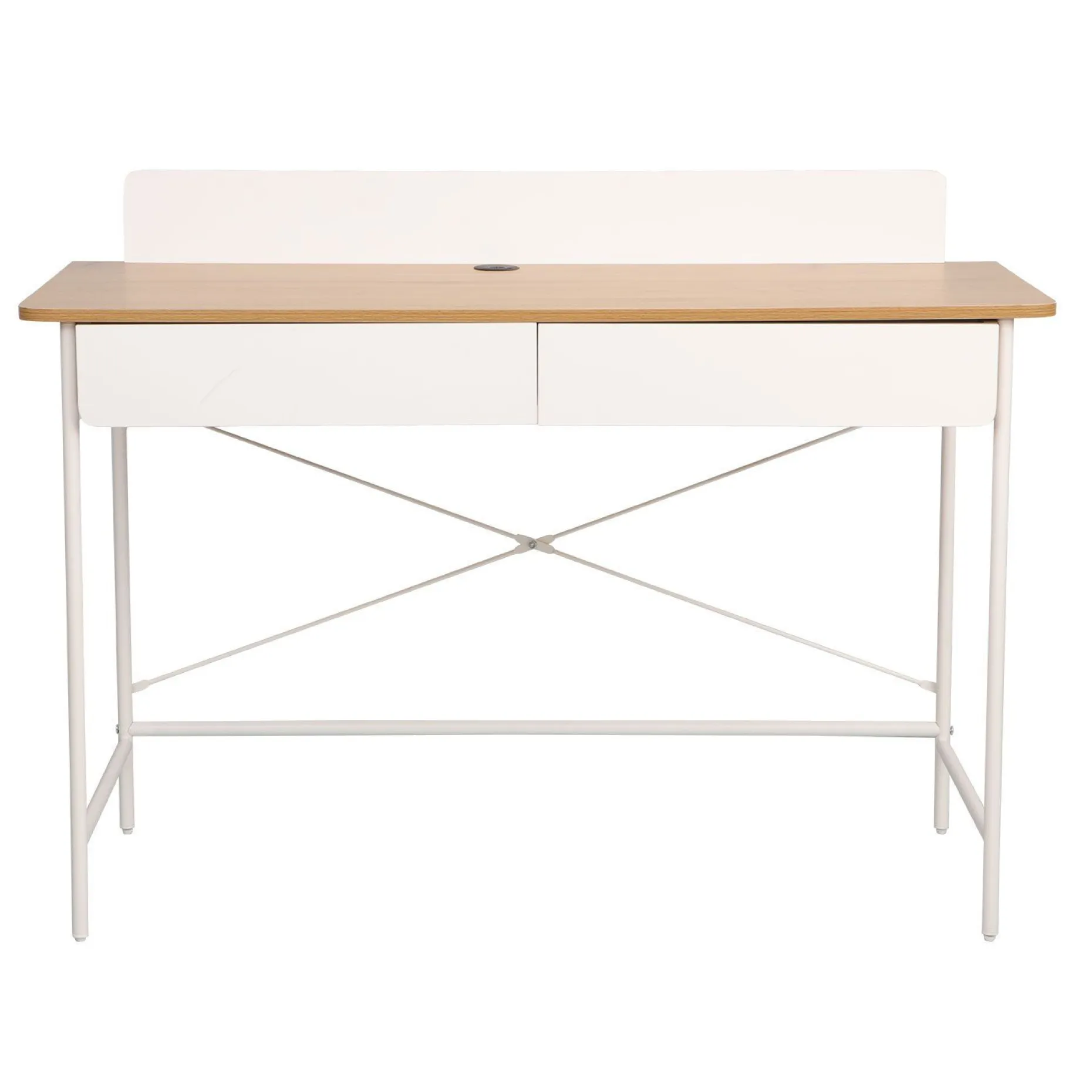 Skrivebord HOME4YOU Ferdie 120x48x88 cm ask/hvit