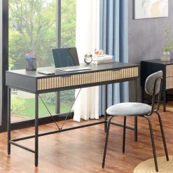 Skrivebord HOME4YOU Helve 120x48x76 cm melamin