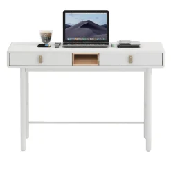 Skrivebord HOME4YOU Iris 120x60x75 cm hvit