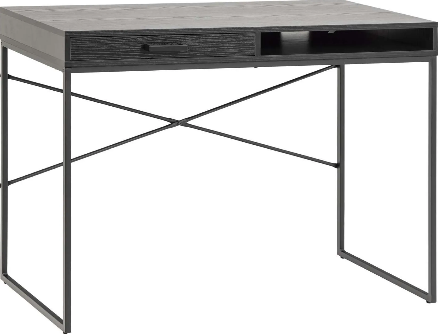 Skrivebord HOME4YOU Seaford 110x45x75 cm svart