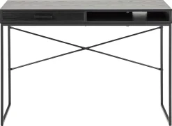 Skrivebord HOME4YOU Seaford 110x45x75 cm svart