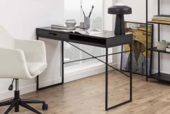 Skrivebord HOME4YOU Seaford 110x45x75 cm svart