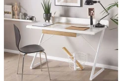 Skrivebord 120 x 60 cm Hvit/Lyst tre FOCUS